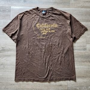 Y2K Anchor Blue California Long And Hangs To The Left Humor Tshirt